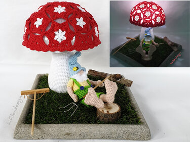 Häkelanleitung Lampe Pauli gönnt sich ein Päuschen