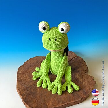 Amigurumi frogg Lollo by jennysideenreich, crochet pattern
