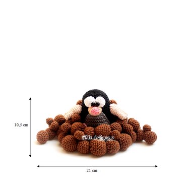 Maulwürfe mit Erdhügel - Häkeln