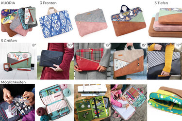 Kuoria in 5 Größen – Laptoptasche, Tablettasche, Nähmappe - Nähen