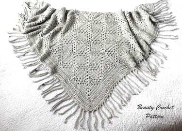 Gray Shawl Crochet Pattern