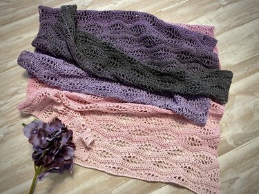 Häkelanleitung für schöne "Lawelle" Stola, Schal