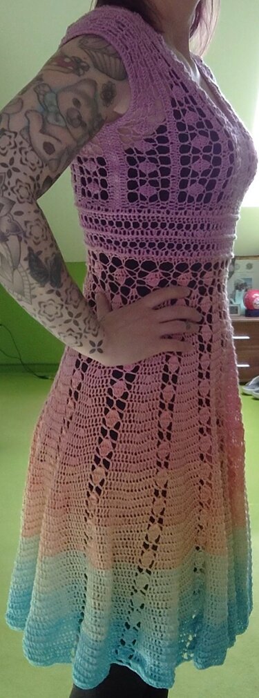 Kleid Queenie häkeln Häkelkleid