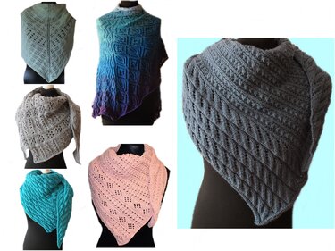 Sparset / 6 Strickanleitungen Tücher