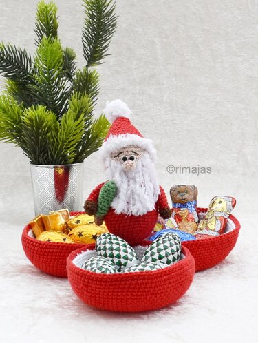 Häkelanleitung - Santas "süße" Versuchung - Geschenkidee! Tischdeko!