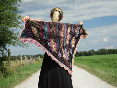 Herbstlaubtuch Illusionsstricken