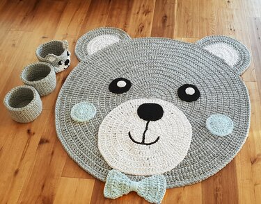 Häkelanleitung Bärenteppich