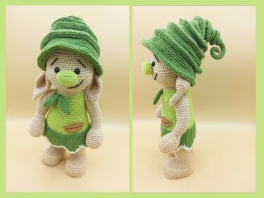 Häkelanleitung / Amigurumi / Calen, die Waldelfe - Häkeln