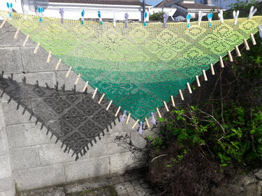 Triangular Shawl "Bláth" - Crochet
