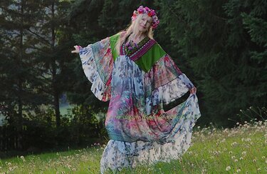 Anleitung Long Dress Flower Power Multigröße