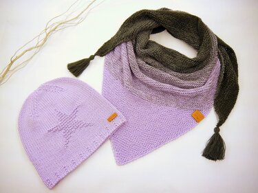 Strickanleitung - Beanie und Dreieckstuch - Knitstar-Set - No. 178S