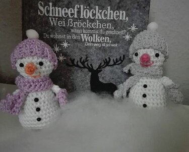 Häkelanleitung Schneemann