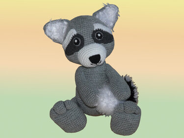 Häkelanleitung Twinky der Waschbär XXL