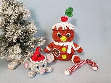 Adventskalender, Lebkuchenmann Pfeffi und seine Mäusebande - Häkeln