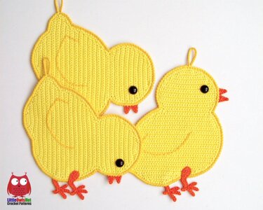243 Crochet pattern - Chicken decor, potholder or decorative pillow - Amigurumi PDF file by Zabelina CP