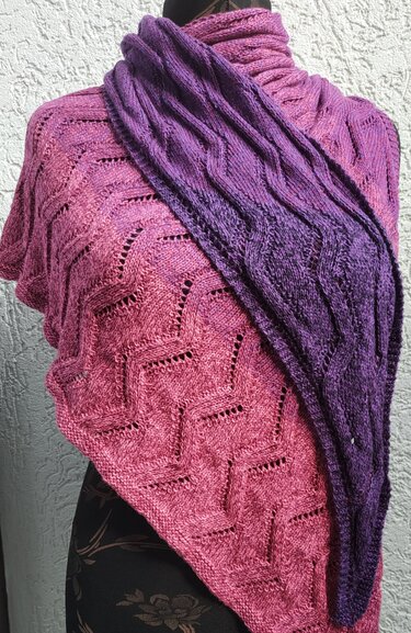 Strickanleitung asymetrisches Tuch "Zickizacki"