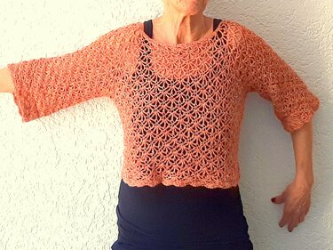 Häkelanleitung Pullover, RVO, für alle Größen + Längen