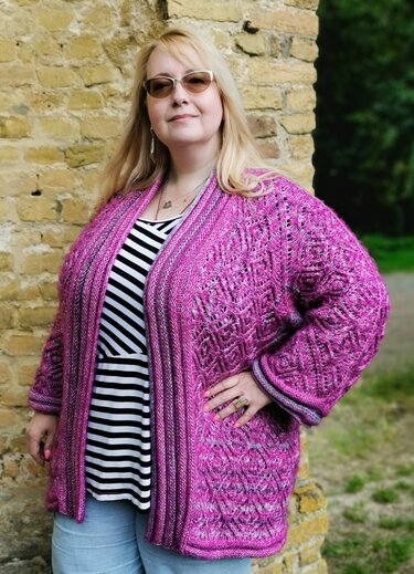 Strickanleitung Jacke // Cardigan // Hexagonjacke Heksagona