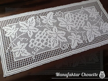 Tischläufer "Weintrauben" - Herbstkollektion - Häkeln