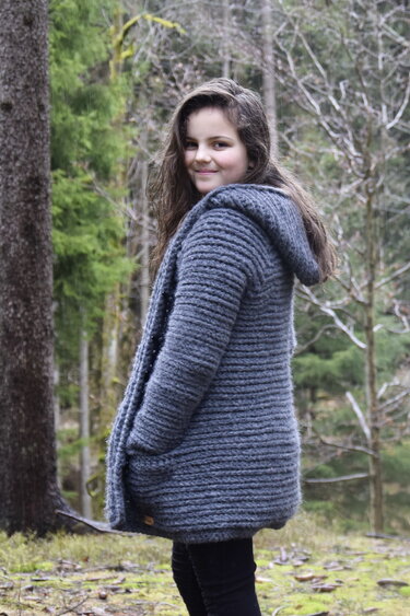 - MALOU - Dufflecoat/ Kapuzenmantel häkeln alle Größen ab Größe 74- 56 Plussize Damen mit Größentabelle, Häkelanleitung 215 - Bild 8
