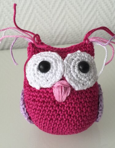 Schlüsselanhänger Häkelanleitung Eule 2 Größen - Bild 3