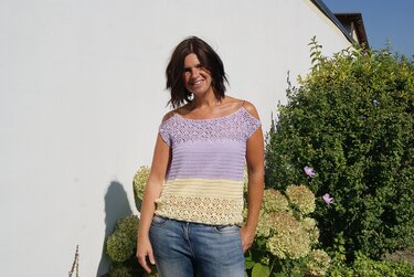 Häkelshirt SUMMERDAYS (Gr. S/M, L/XL, leicht an alle Größen anzupassen) - Häkeln