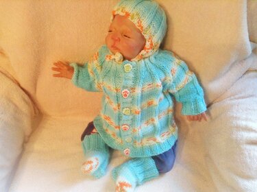 Strickanleitung Ausfahrgarnitur Raglan Gr.56/62 - Bild 3