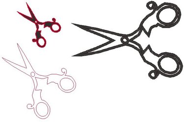 Stickdatei Schere - Sticken