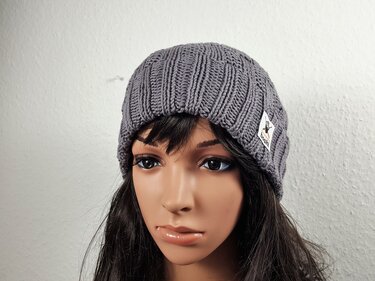 89 Strickanleitung Beanie Longbeanie 2 Anleitungen Winterbeanie und Herbstbeanie titangrau unisex