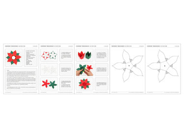 Teelichthalter – Weihnachtsstern, einfach – Bastelvorlagen und Anleitung - Basteln