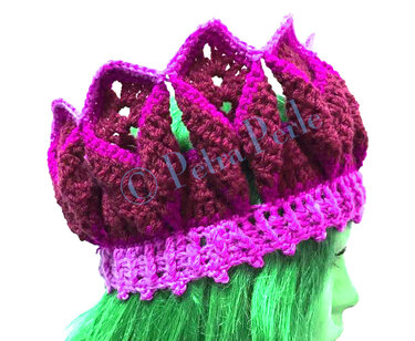 raffinierte Stirnband-Krone "Krokus" - Häkeln