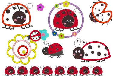 Stickdatei Käfer Marienkäfer - Sticken