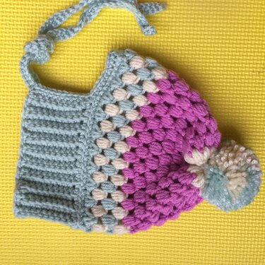 Crochet Bonnet Hat for beginners, 3 sizes, baby, toddler and child