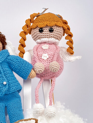 Häkelanleitung Engel-Mädchen mit Festtagslocken