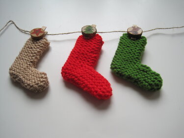 Strickanleitung Adventskalender Stiefelchen- schnell und einfach gestrickt 7 cm groß und 7 cm breit