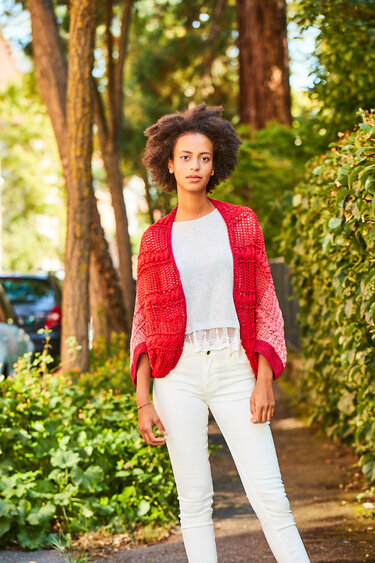 Seelenwärmer WEGWEISER gehäkelt aus 2 Woolly Hugs BOBBEL-COTTON - Häkeln