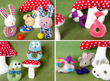 Babyrassel Hase Finn Nähanleitung und Schnittmuster