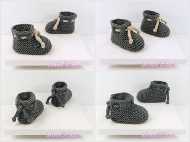 Strickanleitung für Baby Krabbelschuhe Basic zum Stricken - No.14 - Bild 3