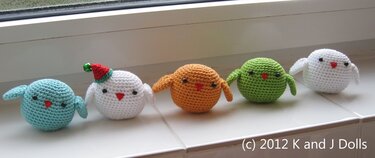 Four Seasons Birds, Amigurumi Crochet Pattern