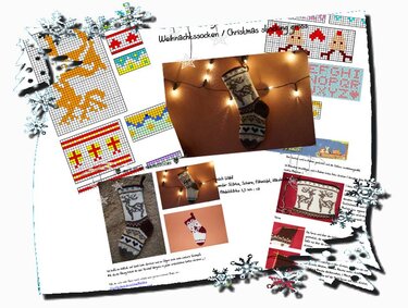 Anleitung zum Stricken, Nikolaus- Socken, Christmas- Stocking