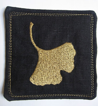 Ginkgo Blätter Stickdatei (ab 10x10) - Sticken