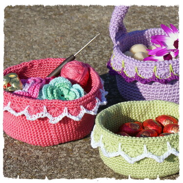 E-Book, Häkelanleitung Osterkörbchen Rose