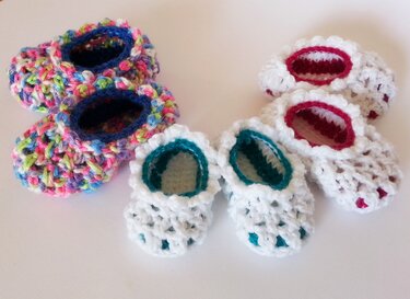 Häkelanleitung für elegante Babyschuhe "Emilia" - Bild 4