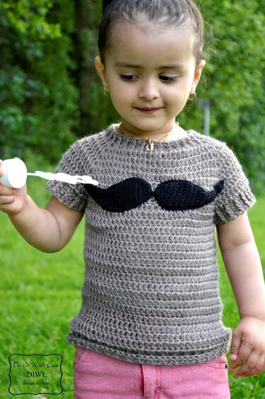 E-Book Häkelanleitung Mustache Pulli - Bild 4