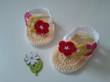 Häkelanleitung Babysandalen / FlipFlops E-Book PDF