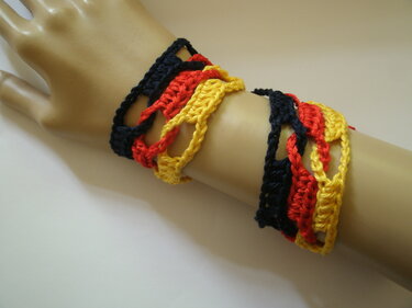 Fan- Armband, Wm Armband  Häkelanleitung - Bild 8