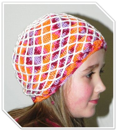 E-Book / PDF Häkelanleitung Frühling/Sommermütze "Netzchen"