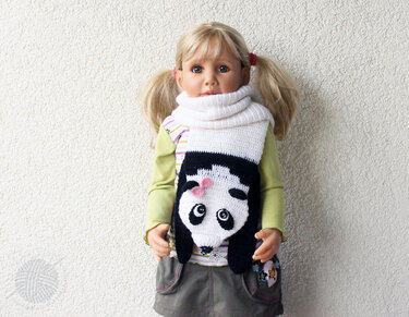 warmer Kinderschal "Panda", Gr. veränderbar - Bild 5