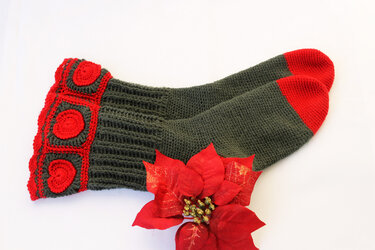 Socken "Wintertraum", Gr. anpassbar - Häkeln