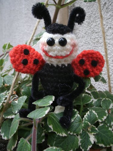Kleiner Glückskäfer, Marienkäfer Häkelanleitung